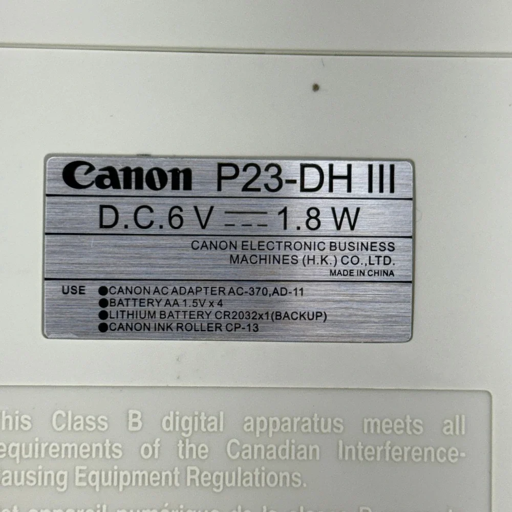 Canon p23 dh